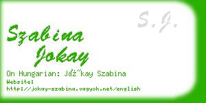 szabina jokay business card